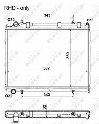 Radiator, engine cooling