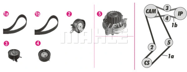 Water Pump & Timing Belt Kit (WG2182176)
