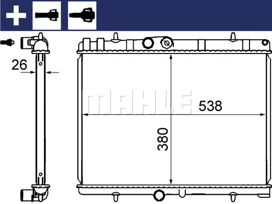 Radiator, engine cooling