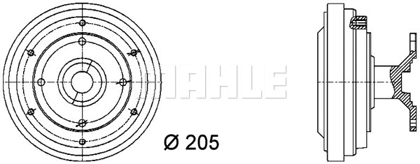 Clutch, radiator fan