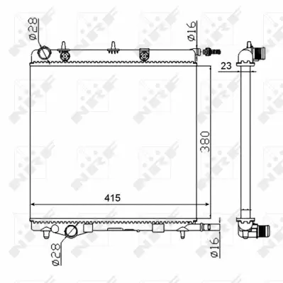 Radiator, engine cooling (WG1721296)