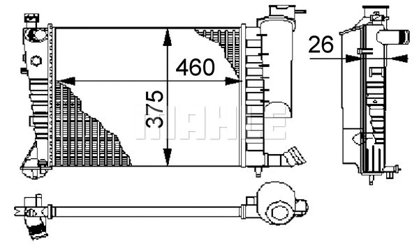 Radiator, engine cooling