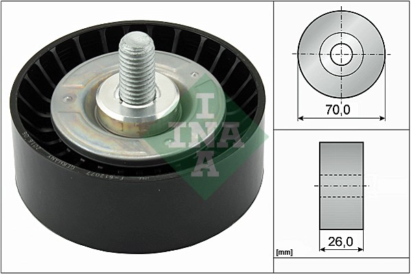 Deflection/Guide Pulley, V-ribbed belt (WG1253014)