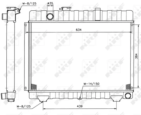 Radiator, engine cooling (WG1721283)