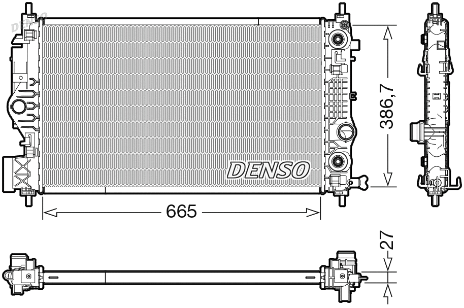 Radiator, engine cooling (WG2270651)