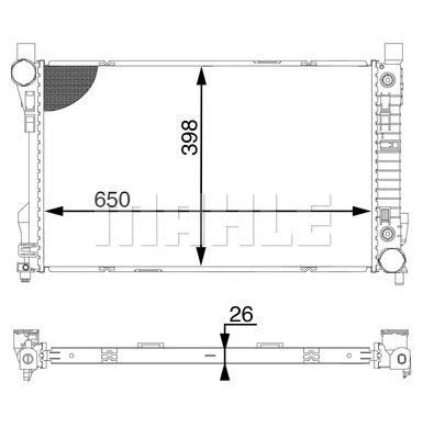 Radiator, engine cooling (WG2182791)