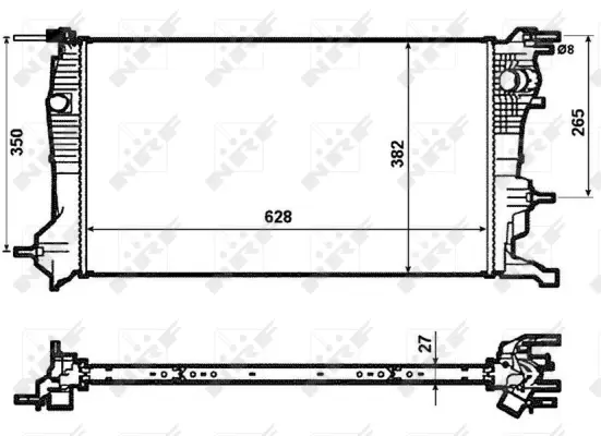 Radiator, engine cooling (WG1722767)