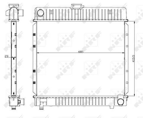 Radiator, engine cooling (WG1721286)