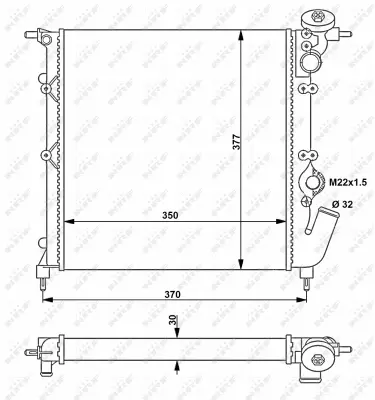 Radiator, engine cooling