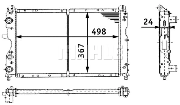 Radiator, engine cooling (WG2183624)