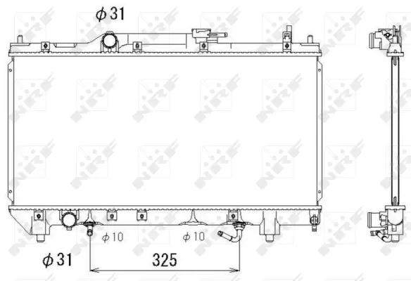 Radiator, engine cooling (WG1722184)