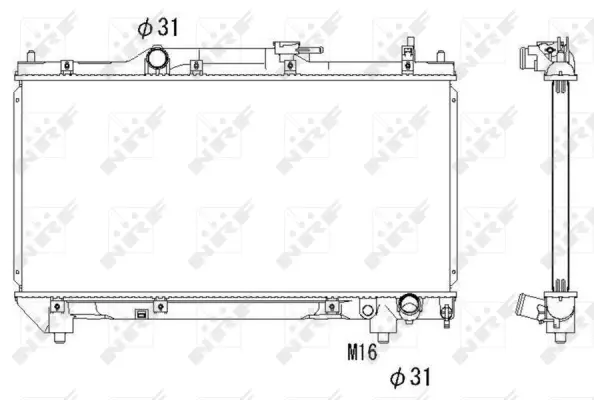Radiator, engine cooling (WG1722174)