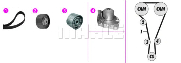 Water Pump & Timing Belt Kit (WG2182136)