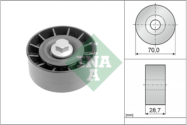 Deflection/Guide Pulley, V-ribbed belt (WG1252840)