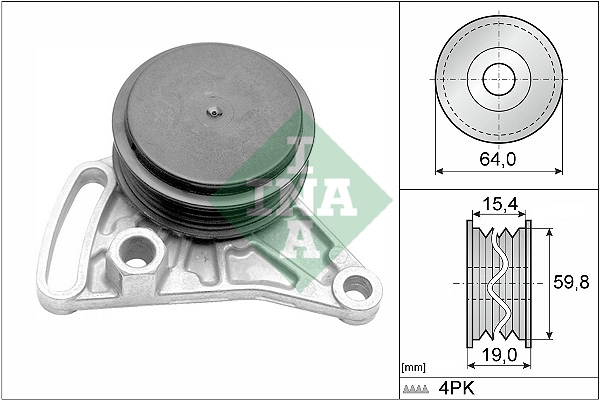 Tensioner Pulley, V-ribbed belt (WG1252274)