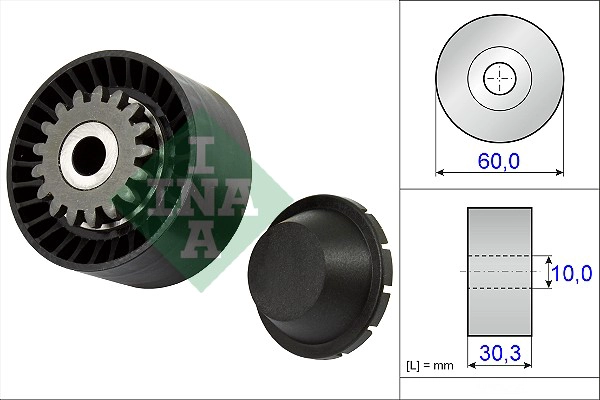 Tensioner Pulley, V-ribbed belt (WG1252618)