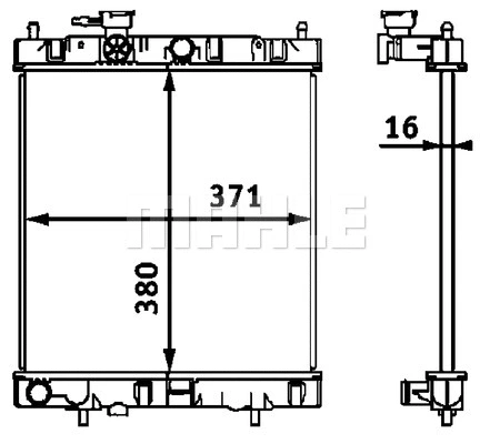 Radiator, engine cooling