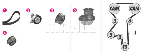 Water Pump & Timing Belt Kit (WG2182161)