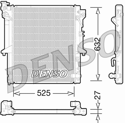 Radiator, engine cooling (WG1919714)
