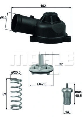 Thermostat, coolant (WG1426508)