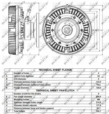 Clutch, radiator fan