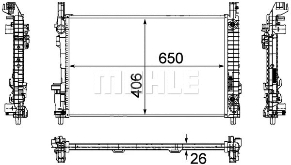 Radiator, engine cooling