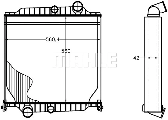 Radiator, engine cooling (WG2182464)