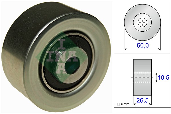 Deflection/Guide Pulley, V-ribbed belt (WG1253070)
