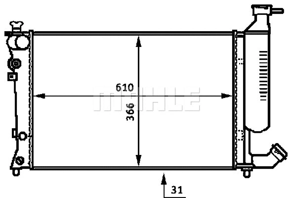 Radiator, engine cooling