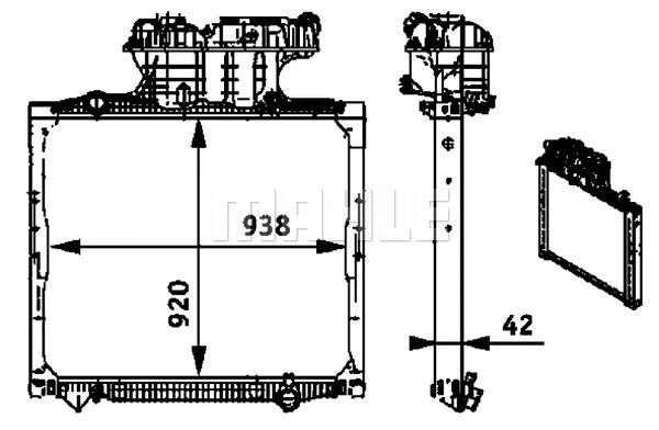 Radiator, engine cooling (WG2183911)