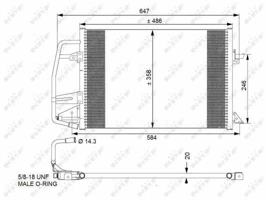 Condenser, air conditioning (WG2160808)