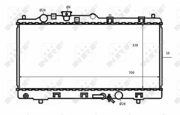 Radiator, engine cooling (WG1723616)