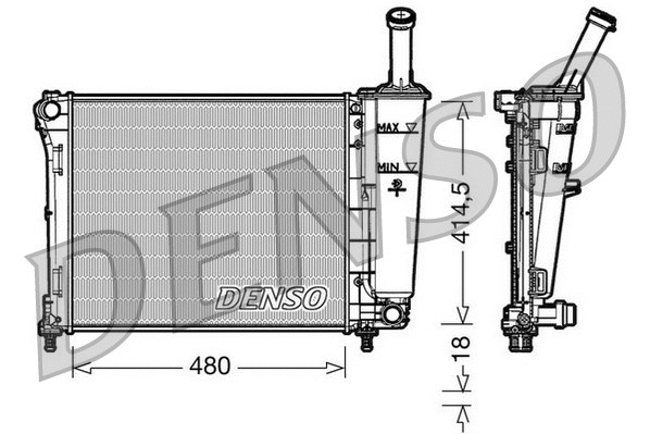 Radiator, engine cooling (WG1919026)