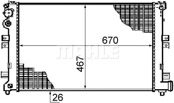 Radiator, engine cooling