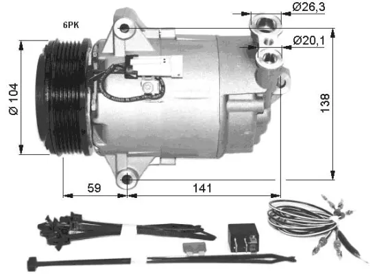 Compressor, air conditioning (WG2159330)