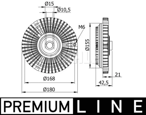 Clutch, radiator fan (WG2180478)
