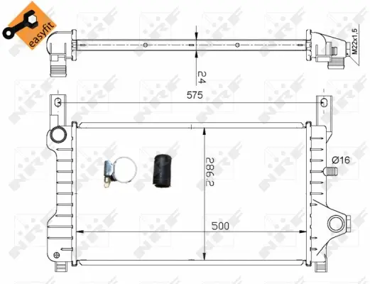Radiator, engine cooling (WG1722469)