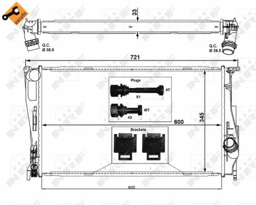 Radiator, engine cooling