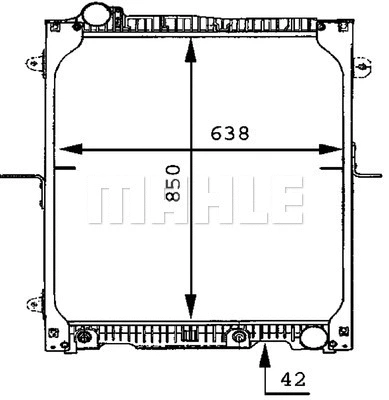 Radiator, engine cooling (WG2183874)