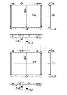 Radiator, engine cooling