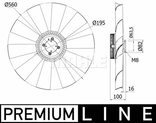 Fan, engine cooling (WG2180784)