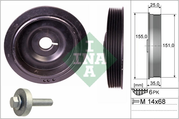 Belt Pulley Set, crankshaft (WG1781157)