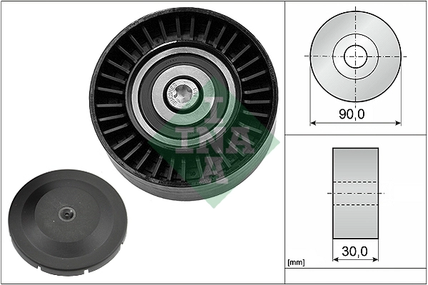 Deflection/Guide Pulley, V-ribbed belt (WG1253035)