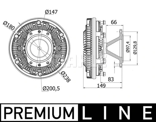 Clutch, radiator fan (WG2180489)