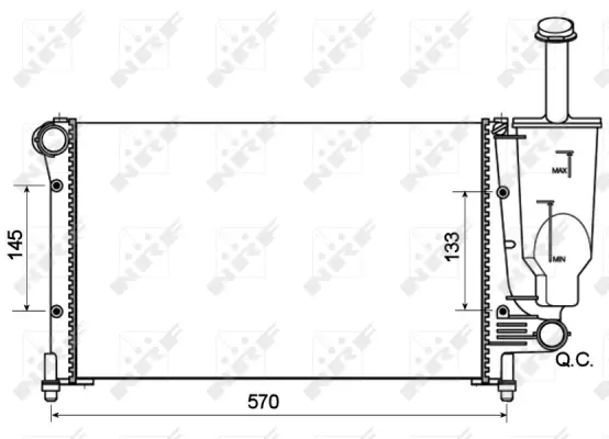 Radiator, engine cooling (WG1722065)