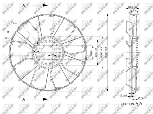 Fan Wheel, engine cooling