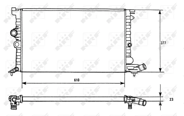 Radiator, engine cooling (WG1723577)