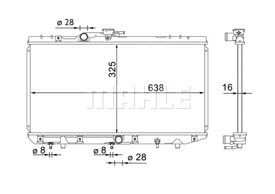 Radiator, engine cooling (WG2182834)