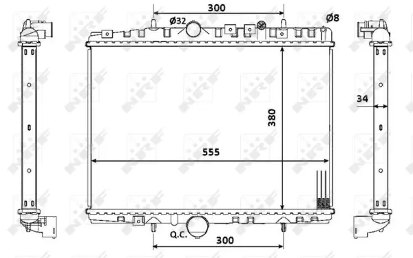 Radiator, engine cooling (WG1722738)