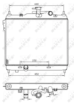 Radiator, engine cooling (WG1722242)